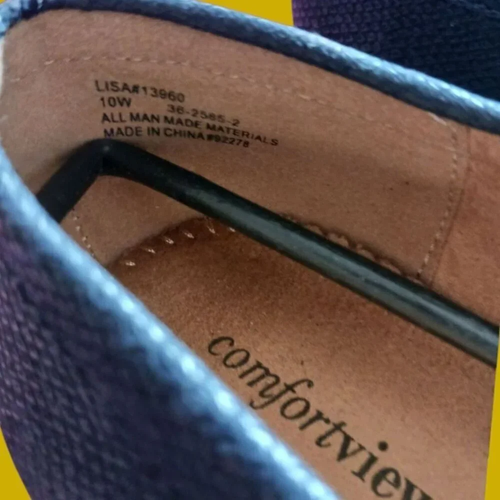Comfortview Womens Loafers Slip-On Shoes Blue Navy Size 10W
